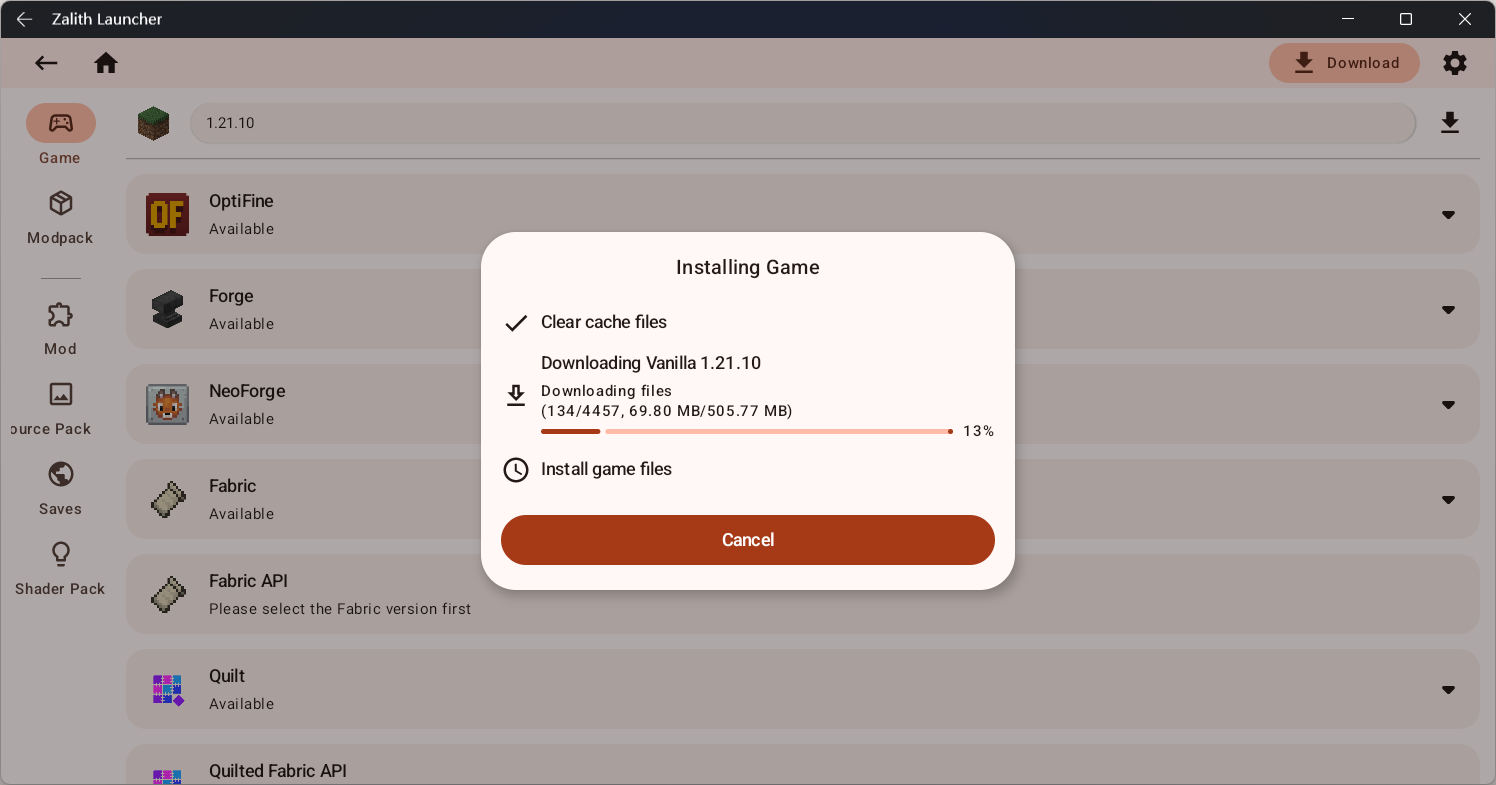Download Dialog